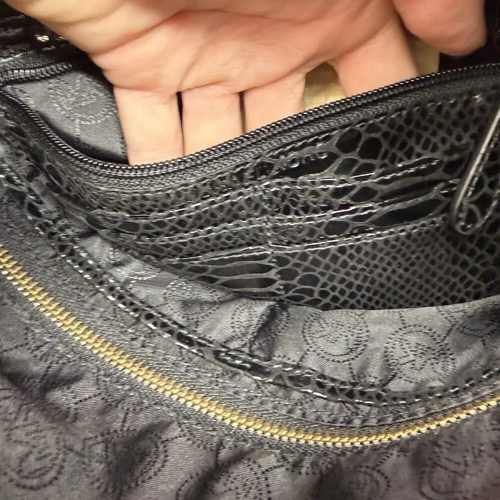 Michael Kors Weston Foldover Leather Embossed Clutch Shoulder Bag